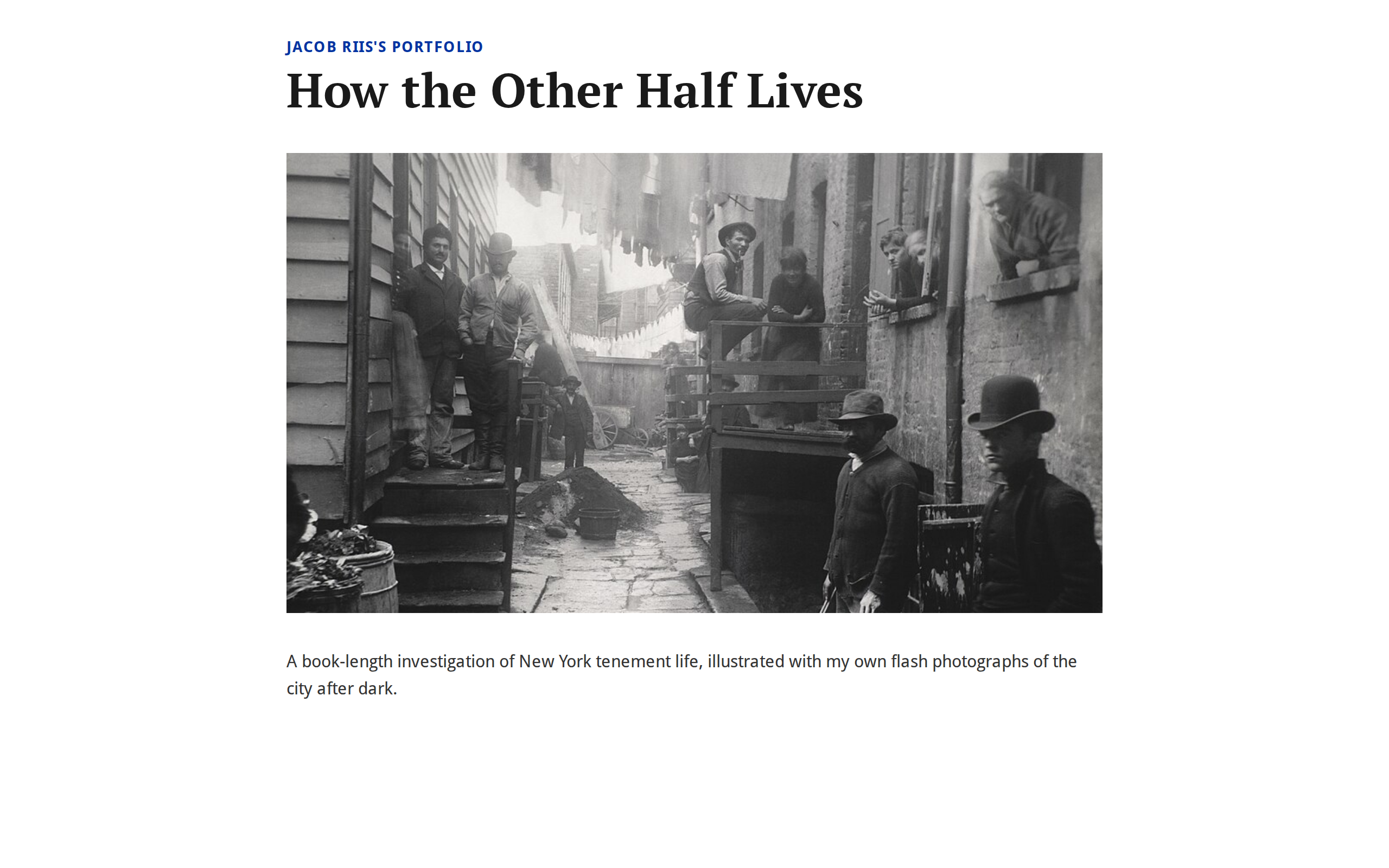 A bare-bones clip detail page showing the kicker, headline, hero image, and description paragraph