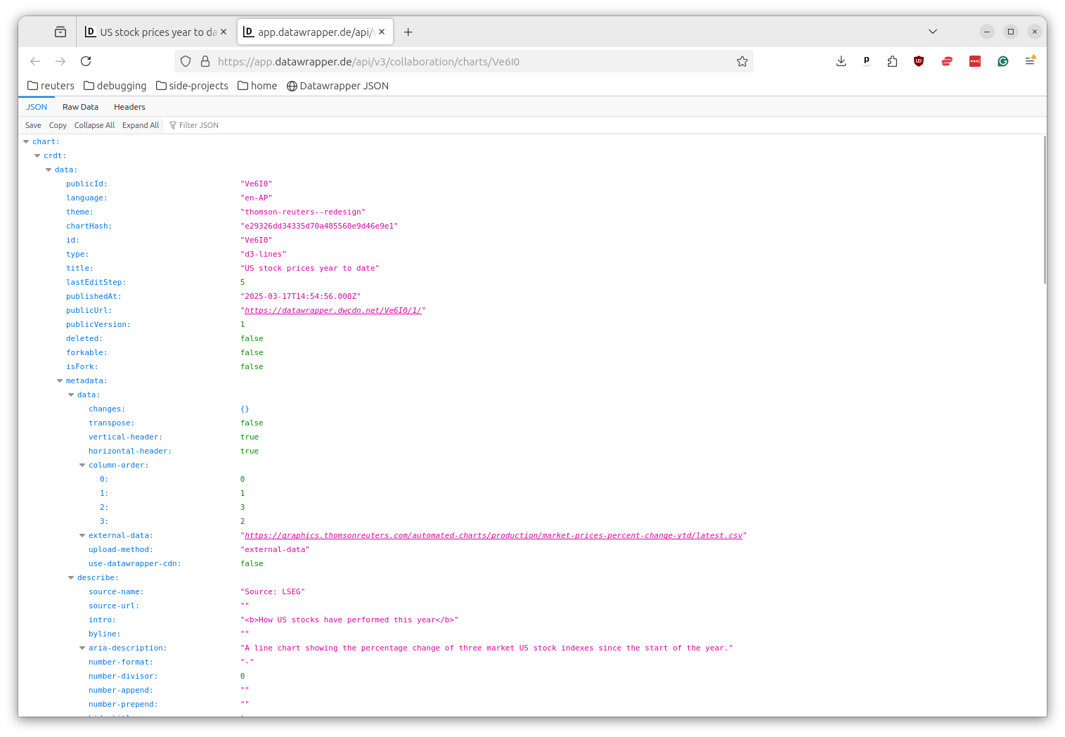 The JSON config