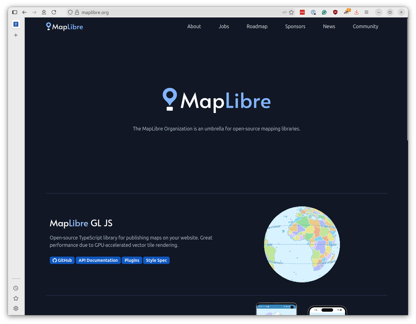 MapLibre GL JS project logo